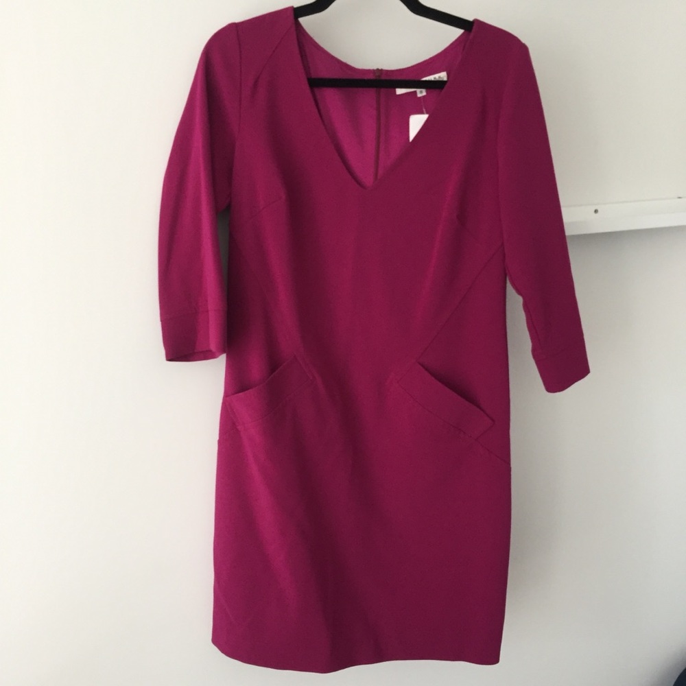 Trina Turk Pink Shift 3/4 Sleeve Dress size 8
